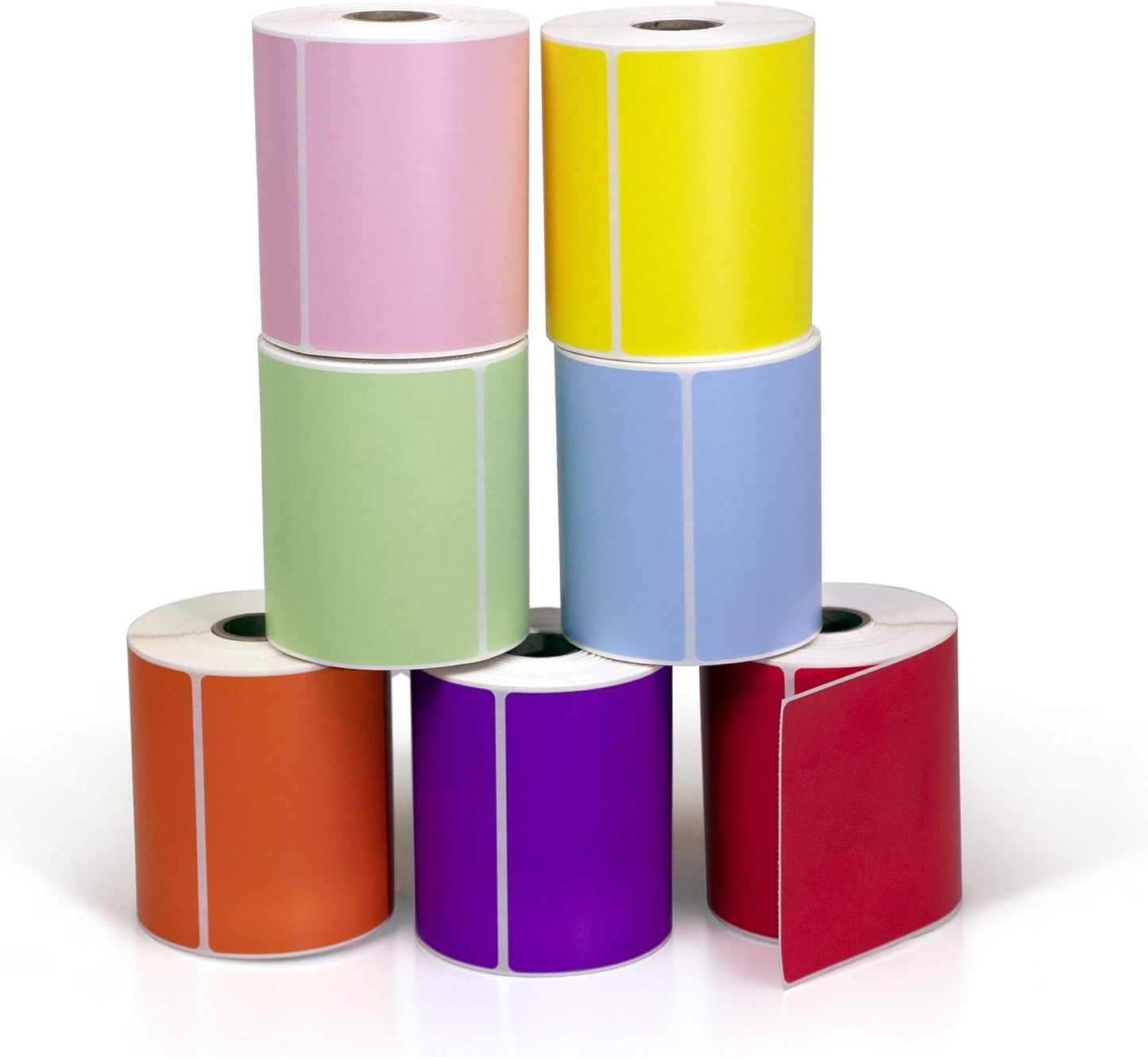 4" X 6" Direct Thermal Perforated Stickers Labels for Shipping Labels, Inventory, and Color Coding - Compatible with Zebra, Rollo, Godex and More (Teal, 48 Rolls)