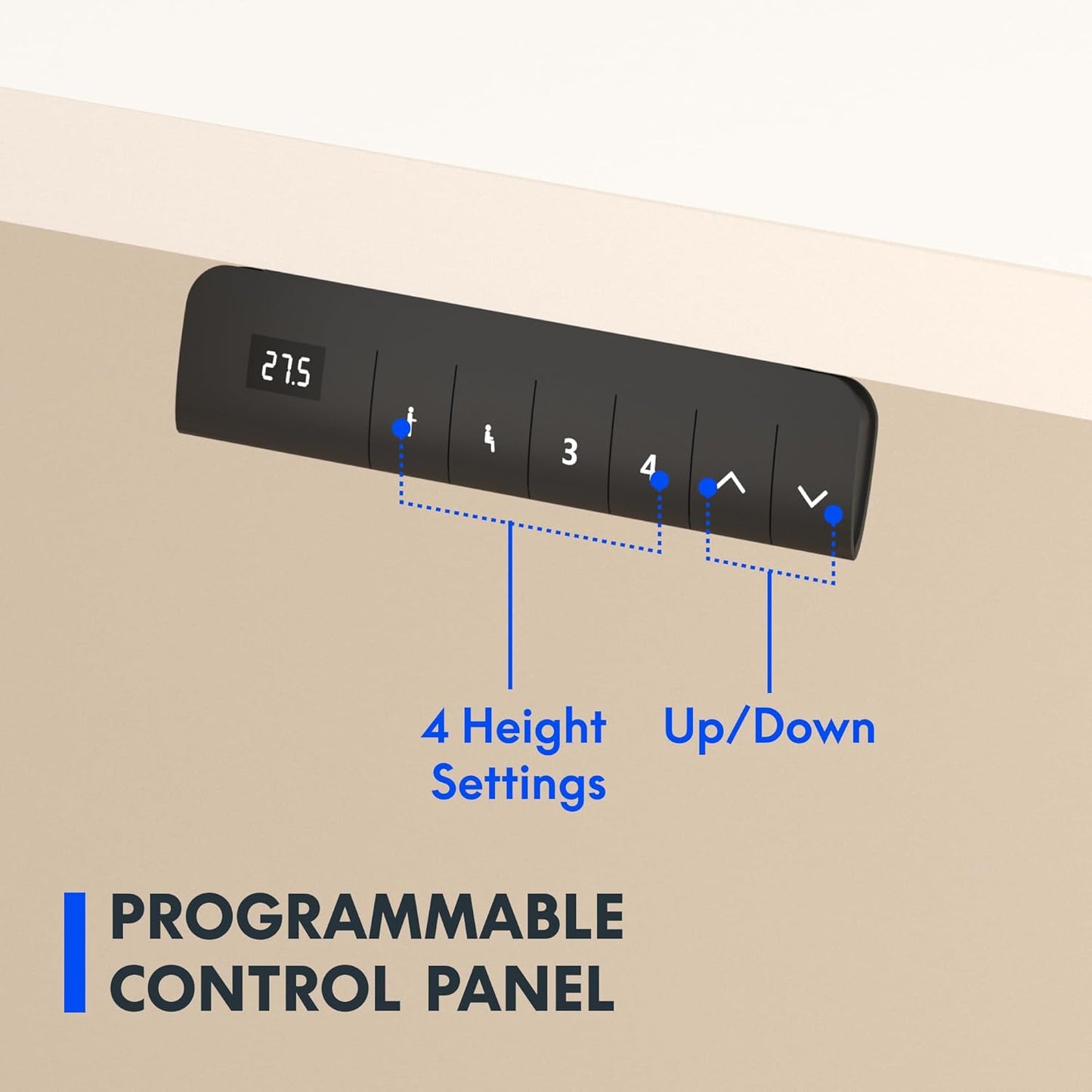 FLEXISPOT E3 Dual Motor Electric Standing Desk 60x24 Inch Whole-Piece Board Height Adjustable Electric Sit Stand Desk (White Frame + White Desktop, 2 Packages)