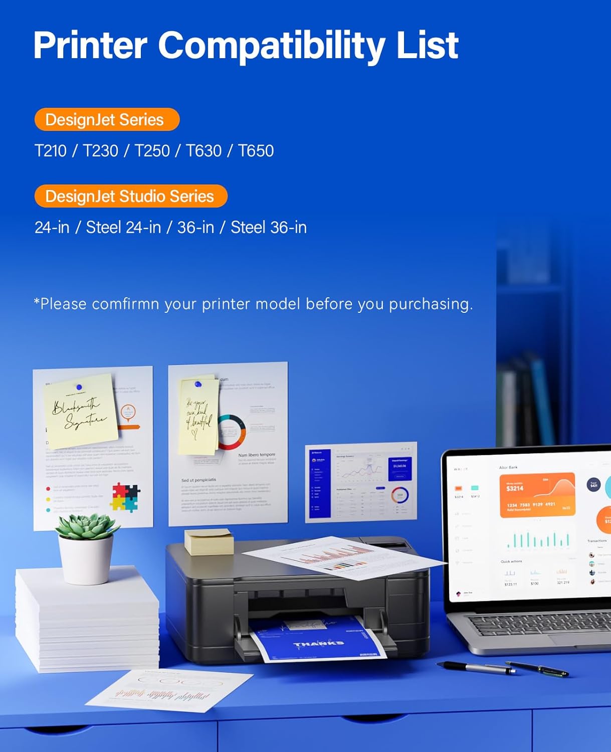 712 712XL Ink Cartridges Combo Set 4-Pack High Yield with chip Replacement for HP 712 712XL Ink Compatible with HP Designjet T650 T630 T230 T210 T250 Studio Plotter Printer (Black/Cyan/Magenta/Yellow)