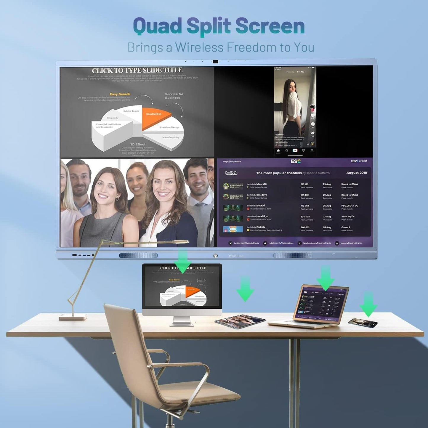 Smart Board, 65 Inch All in One Interactive Whiteboard with 4K UHD Touch Screen Flat Panel, Digital Electronic Whiteboard Built in Dual System and 16MP Camera for Classroom (65)