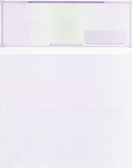 Compuchecks - 1000 High Security Blank Check Stock Paper - Check on Top - Print Easy And Secure From Your Computer, The Business Check Paper Weight # 70 (Purple Mazed)