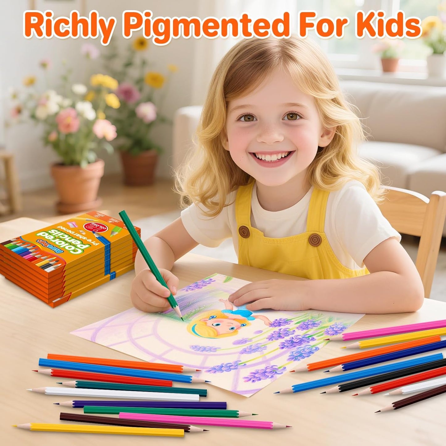 100 Packs Colored Pencils Bulk,1200 Count Pre-Sharpened Colored Pencils in Bulk,Vibrant Colors,12 Color Pencils Set for Classroom Prizes,Back to School Supplies for Kids