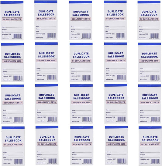 FactorDuty 20 Pack Lot Sales Book Order Receipt Invoice Carbonless Copy 50 Sets 3.5" X 5.5"