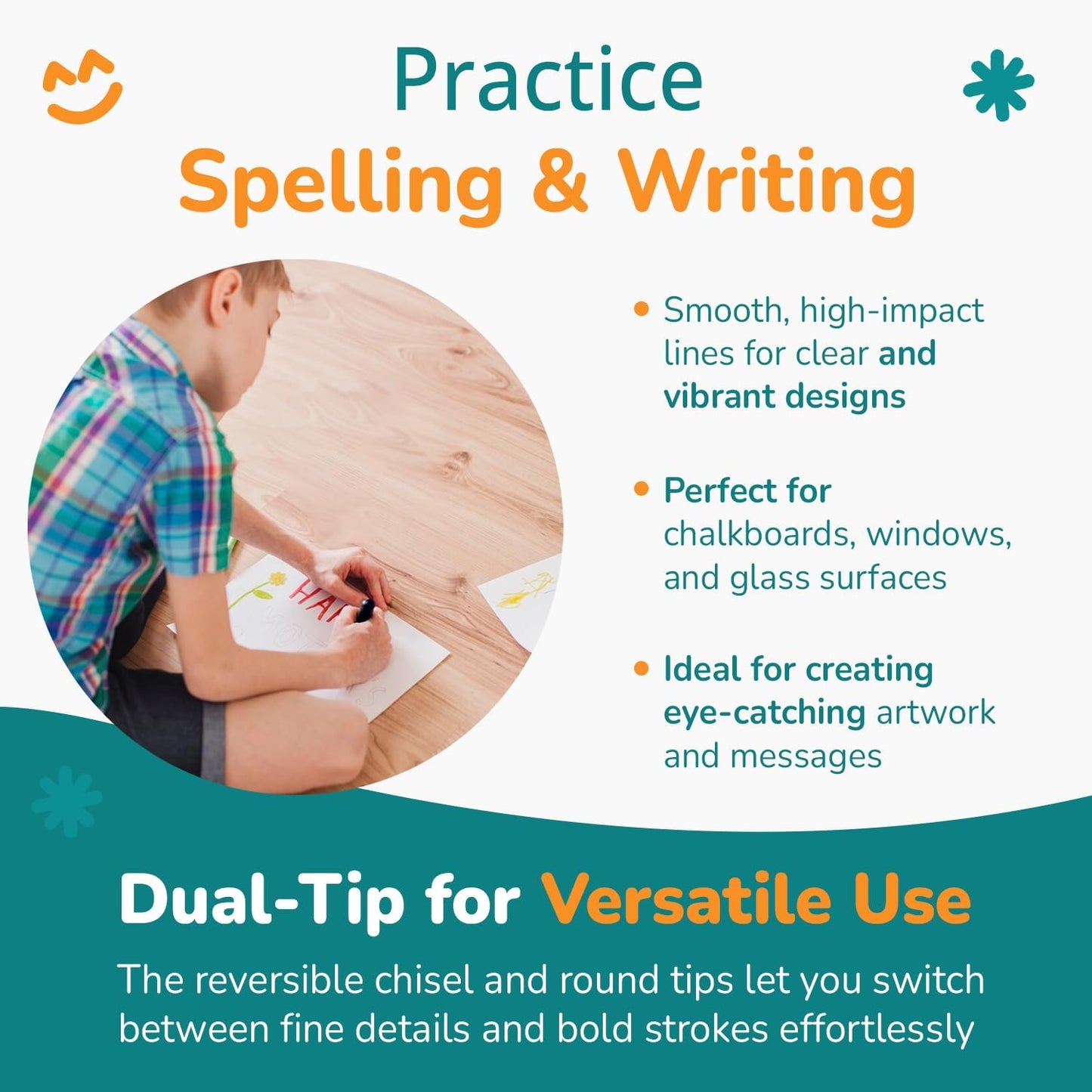 Channie's Liquid Chalk Markers, 24 Vibrant Colors, Dual-Tip Reversible Chisel & Round Tips, Works on Chalkboards, Glass, Mirrors & More, Easy to Wipe Off, Includes Labels & Tweezers