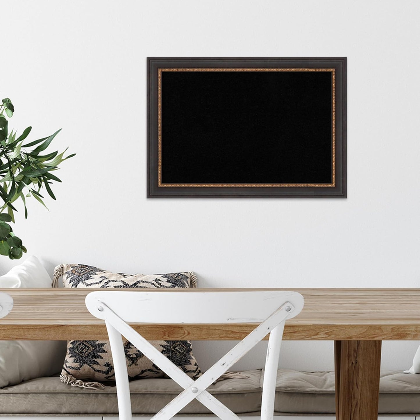 Amanti Art Black Cork Board for Wall, 15x21 Vision Board with Black Wood Frame, Small Corkboard Office Decor for Home Organization, Traditional Corkboard Pinboard to Display Items for Home