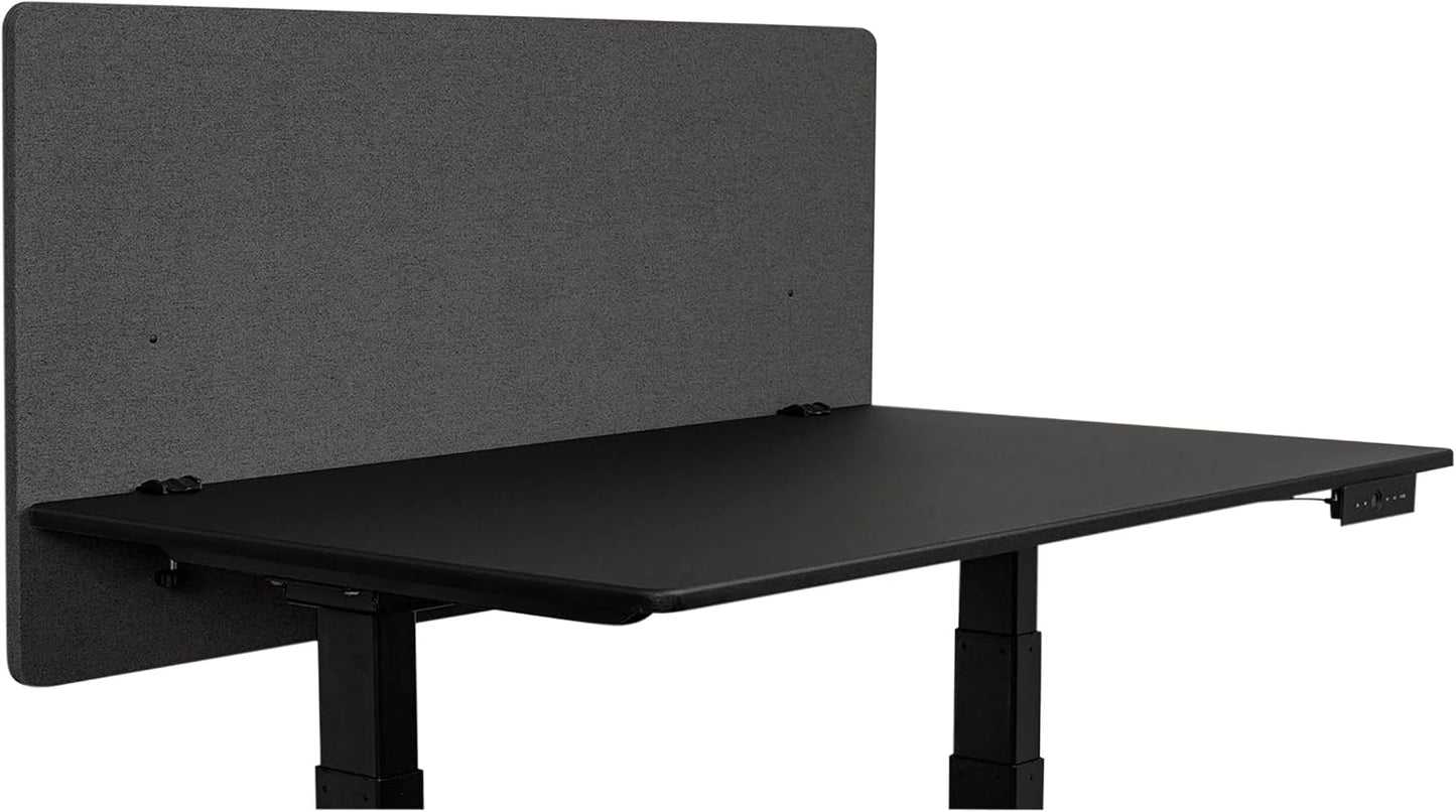 Stand Up Desk Store ReFocus Clamp-on Acoustic Desk Divider Privacy Panel That Reduces Noise and Visual Distractions (Ash Gray, 47.25" x 23.6")