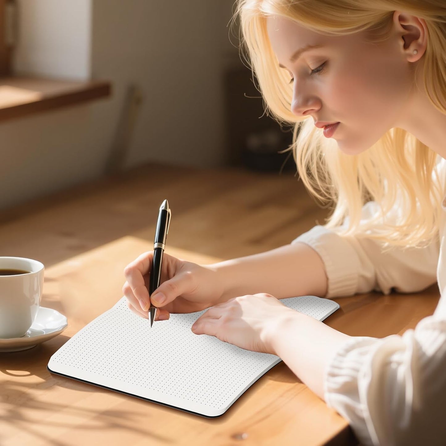 Dot Grid Notebook A5-60 Pages Thick Paper No Bleed, Black Cover Bullet Journal & Sketchbook, Lay Flat Binding for Smooth Writing | Dotted Notebook for Notes, Planning, Drawing, 12 Pack