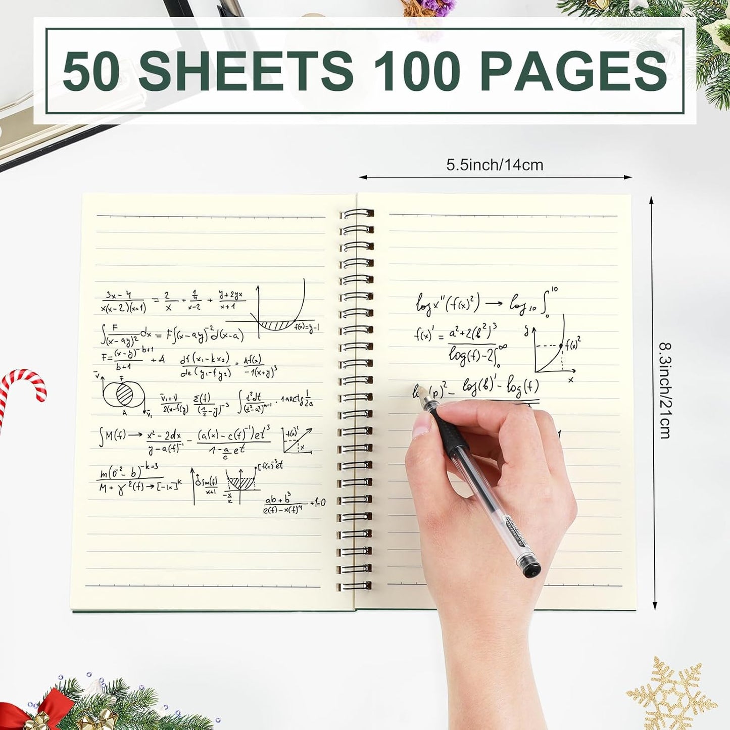 Yahenda Spiral Notebook Bulk A5 Journal Lined 8.3'' x 5.5'' Writing Composition Paper Small Notepad Subject Notebook for Students Office Business Back to School Supplies(Deep Green,Red,18 Pcs)