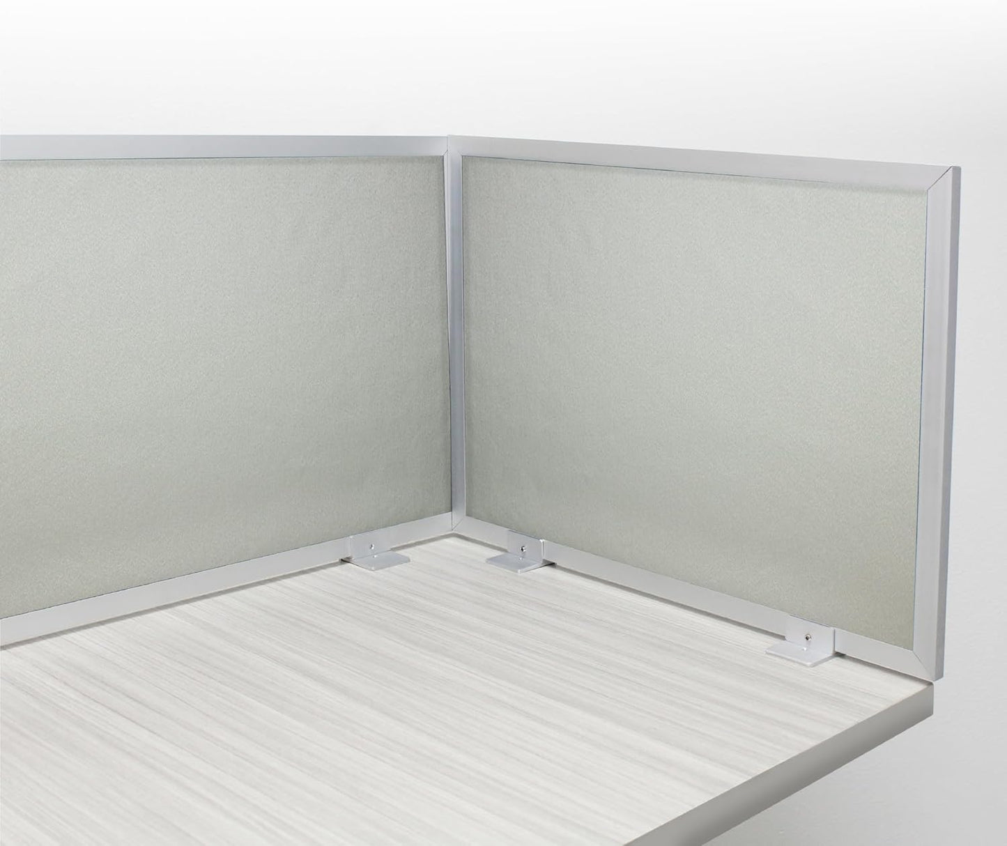 OBEX Acoustic Mounted Screen Privacy Panel Table Top Separator, Sound Blocking Desk Divider (Overcast, 24" X 66")