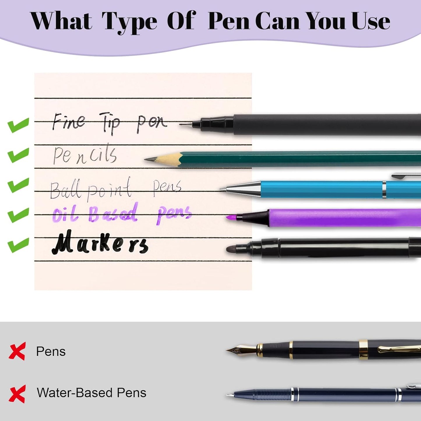 3x3 Inch Transparent Sticky Notes 300 Sheets, Clear Translucent Lined Self-Adhesive Memo Repositionable Reminder Pad for Office, College Students, Planners, Journals, School Supplies (Purple)