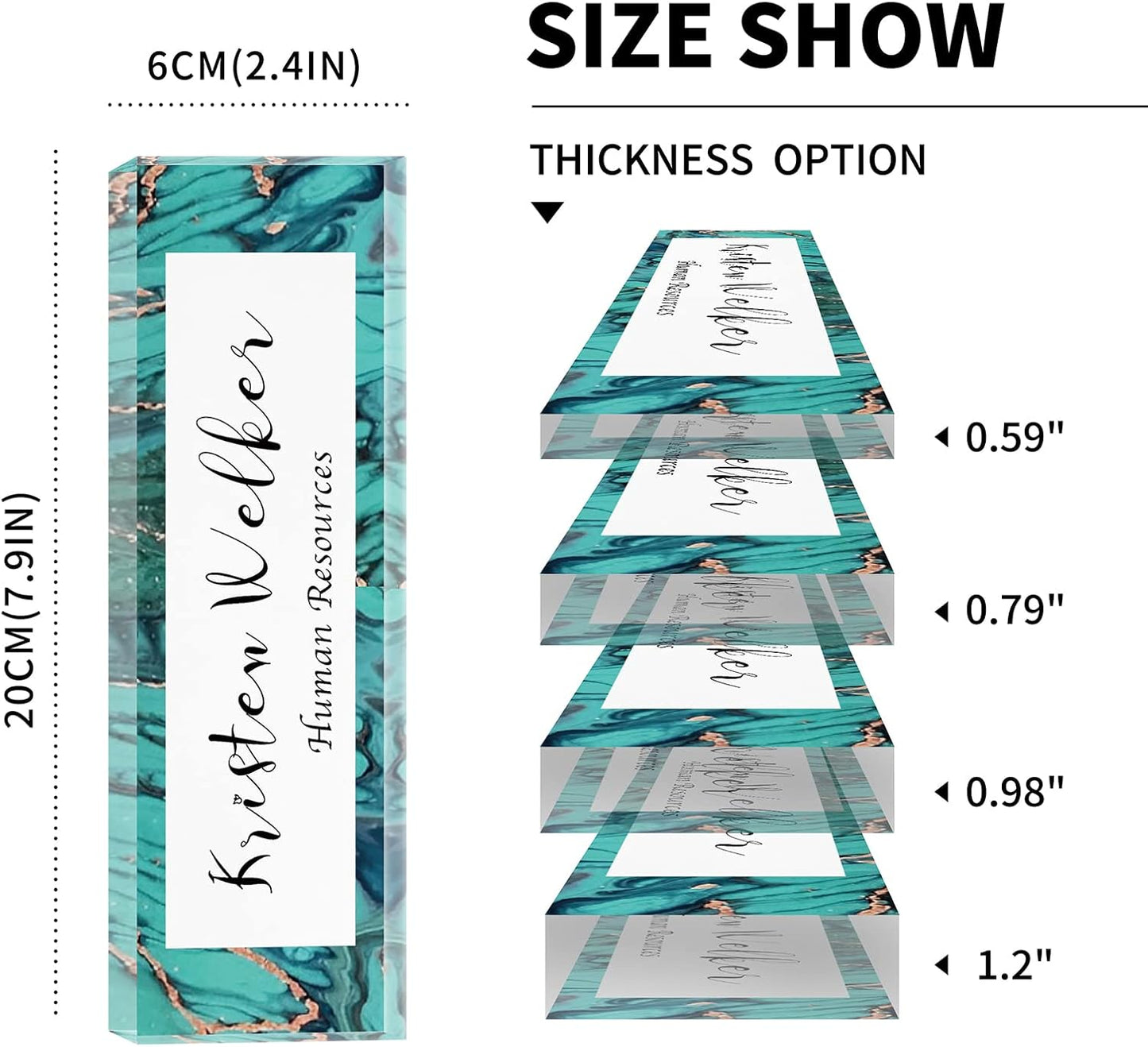 Gowelly Office Desk Name Plate Personalized |Custom Name Plates for Desk| Custom Employee Appreciation Gifts | Office Gifts for Women, Boss, Employee, Teacher, Social Worker-1