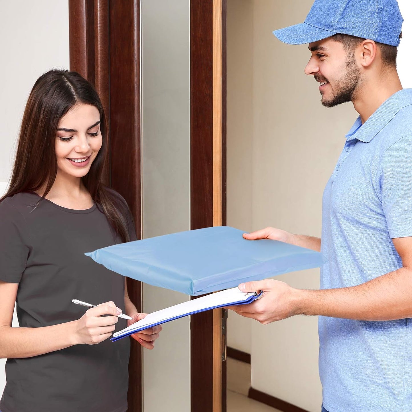 Metronic Poly Mailers 12x15.5 200 Pack, Medium Size Shipping Bags for Clothing, Strong Adhesive Mailing Bags, Tear-Proof Shipping Envelopes for Small Business, Boutique, Postal Bags Poly Bags in Blue