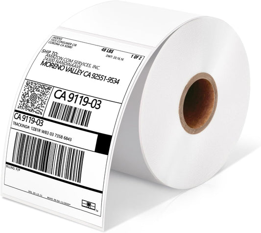 Thermal Shipping Labels - 350 Sheets per Roll, 4x6 Inch, Compatible with Zebra, Brother, Rollo, JADENS, Nelko, Phemome, Polono Printers, Self-Adhesive, Premium Quality for Shipping & Packaging