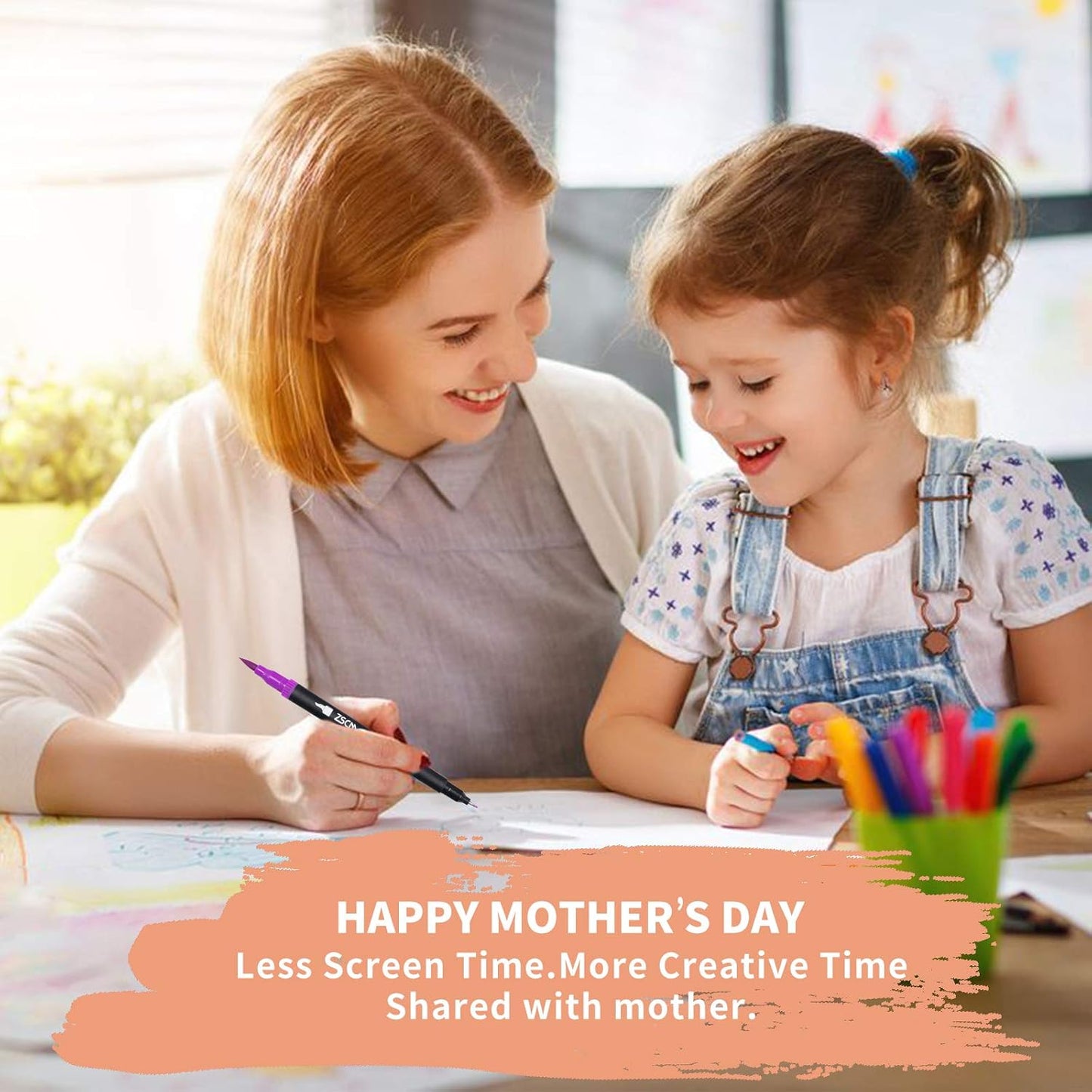 ZSCM 32 Colors Duo Tip Brush Markers Art Pen Set, Artist Fine and Brush Tip Colored Pens, for Adult Coloring Books Christmas Cards Drawing, Note taking Lettering Calligraphy Journaling