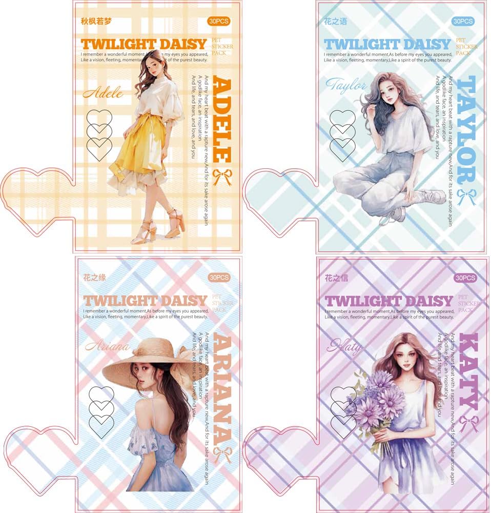 Alideco 120pcs Scrapbook Stickers lit. Drunken Ink and Misty rain Scrapbooking Junk Journal Crafts Embelishment Decoration Diary Stickers (fenfangyouya)