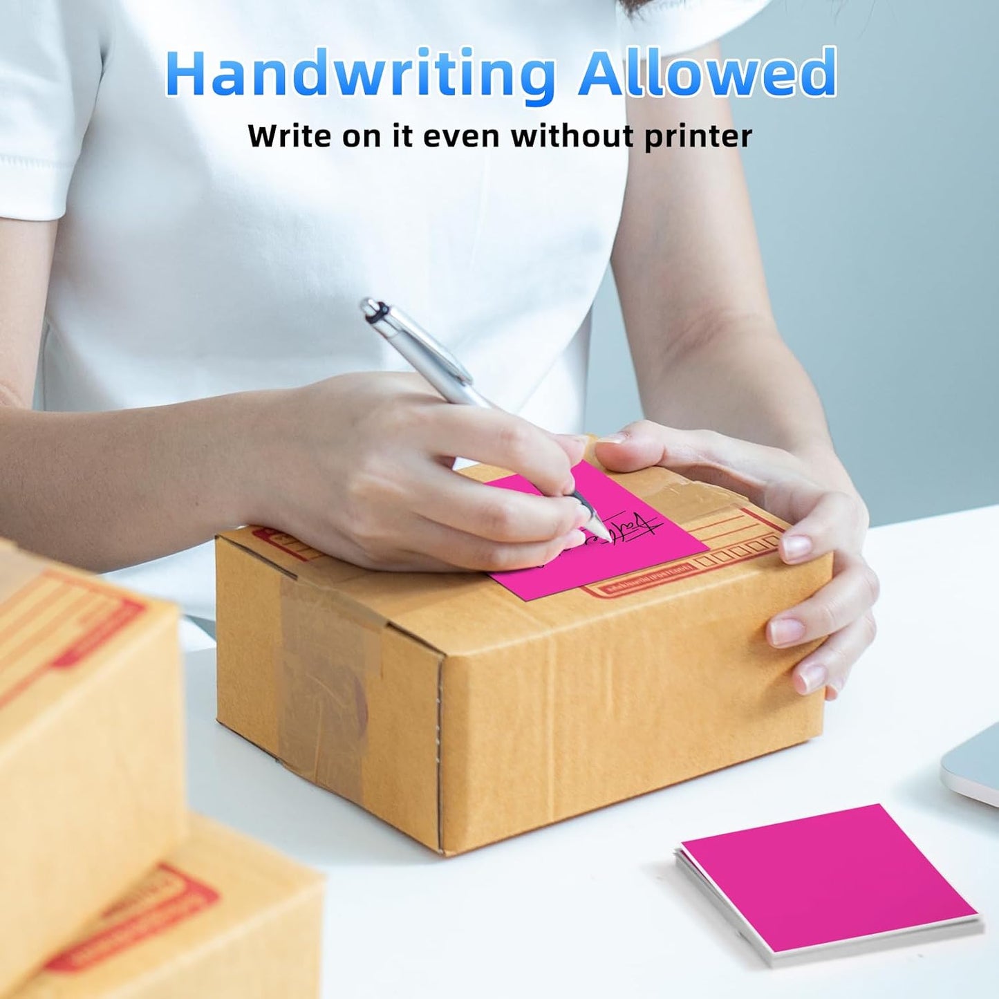 4x6 Thermal Labels, 1 Packs of 500 4x6 Fold Labels Rose Red - Compatible with JADENS, ASprink, Phomemo, Rollo, Zebra, Omezizy and Other Thermal Printers