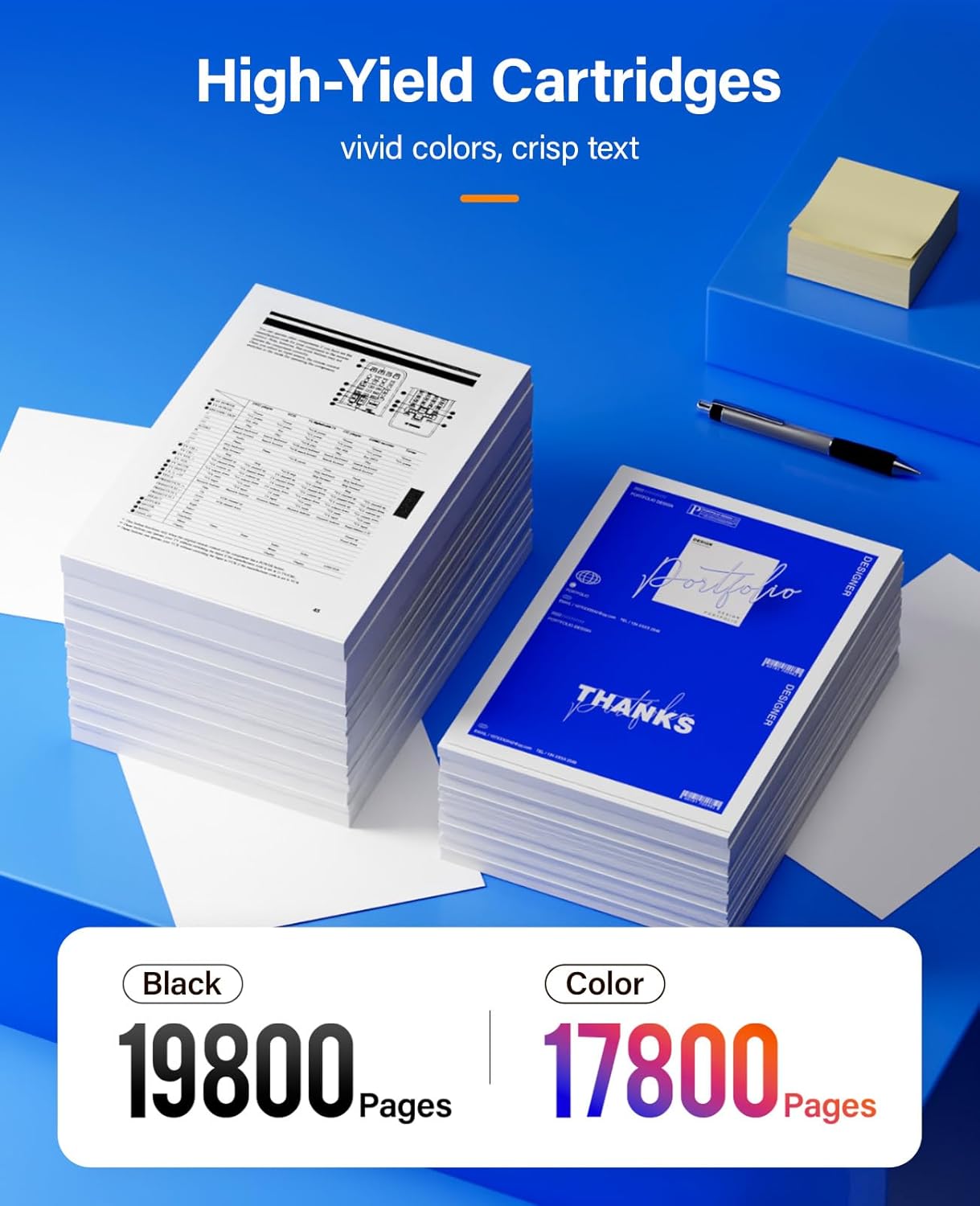 Phaser 7500 High Capacity Toner Cartridge Set 4-Pack Replacement for Xerox 106R01439 106R01436 106R01437 106R01438 Compatible with Xerox Phaser 7500 7500N 7500DN Printer Ink Black Cyan Magenta Yellow