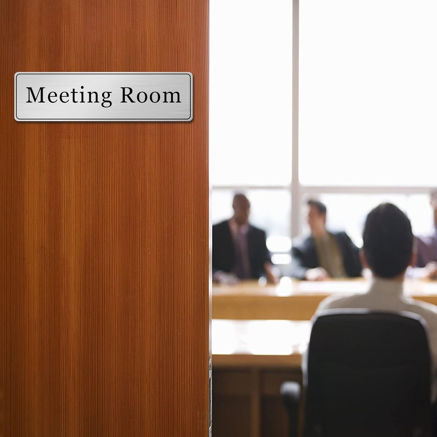 Custom Office Engraved Name Plate, Personalized Elegant Name Plates for Door or Wall Sign, Door Name Plate with Adhesive, Laser Engraving, 10 Colors Available (2.5" x 8")