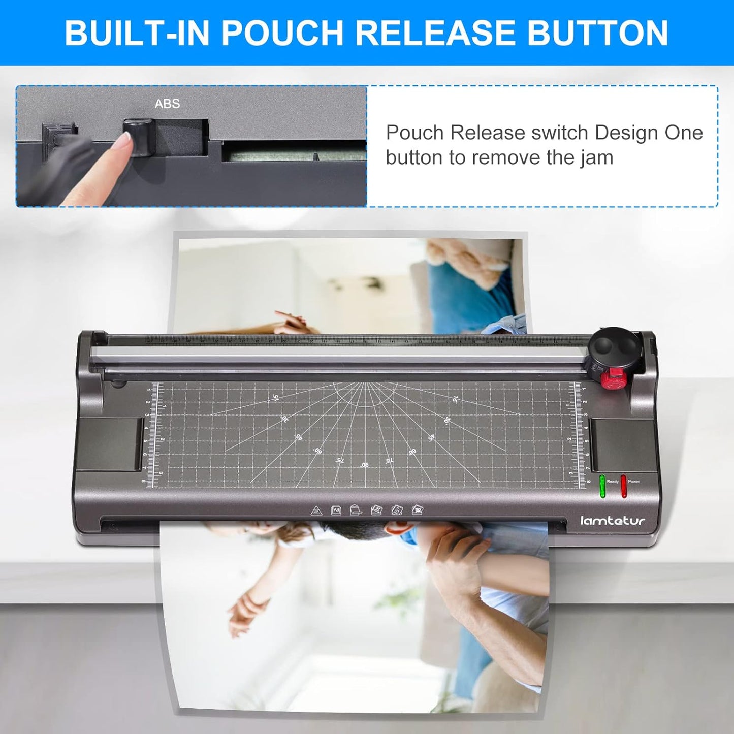 7 in 1 Thermal Laminator Machine 11X17 with 70 Letter Size Laminating Sheets for Office Home School Teacher Use,13 inch Hot&Cold Laminating for A3/A4,Lamination 3-5Mil With Paper Cutter,Corner Rounder