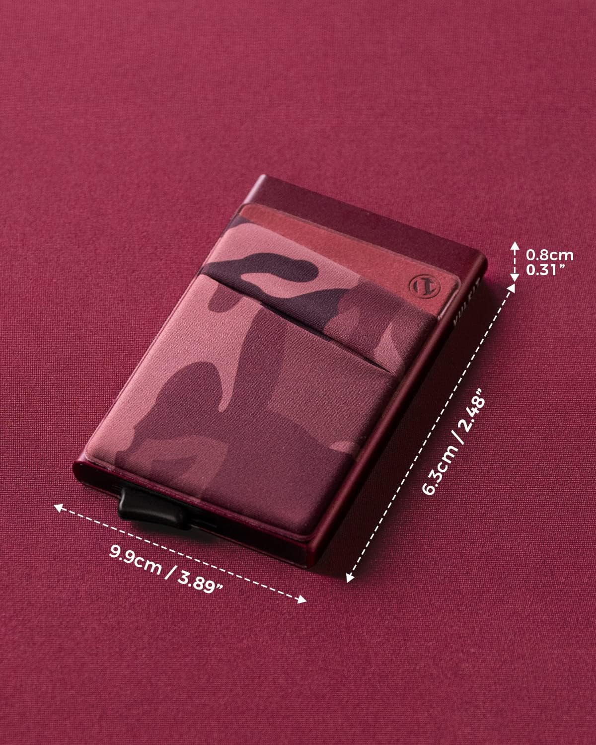 VULKIT Card Holder with Money Pocket Pop Up Wallet RFID Blocking Slim Metal Bank Card Case Holds 5 Cards and Notes