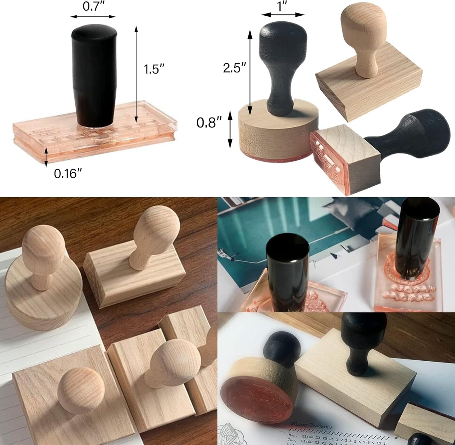 Custom Stamp with Logo Text - Personalized Rubber Stamp with Handle - Address Stamps for Business or Crafting - Rectangle 3"x4"