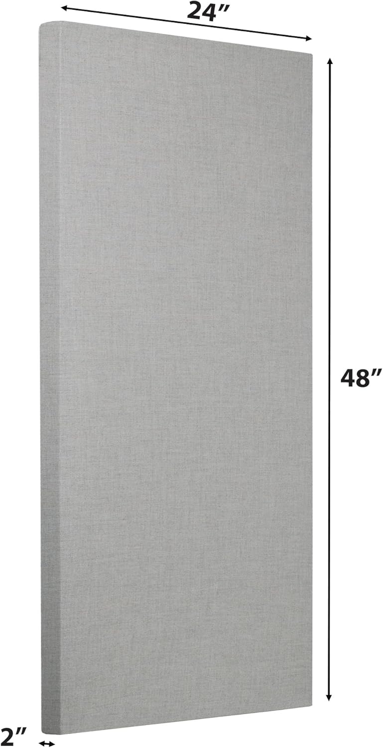 ATS Acoustics Sound Absorbing Acoustic Panel Fire Rated Professional Studio Quality 24" x 48" x 2" (Platinum)