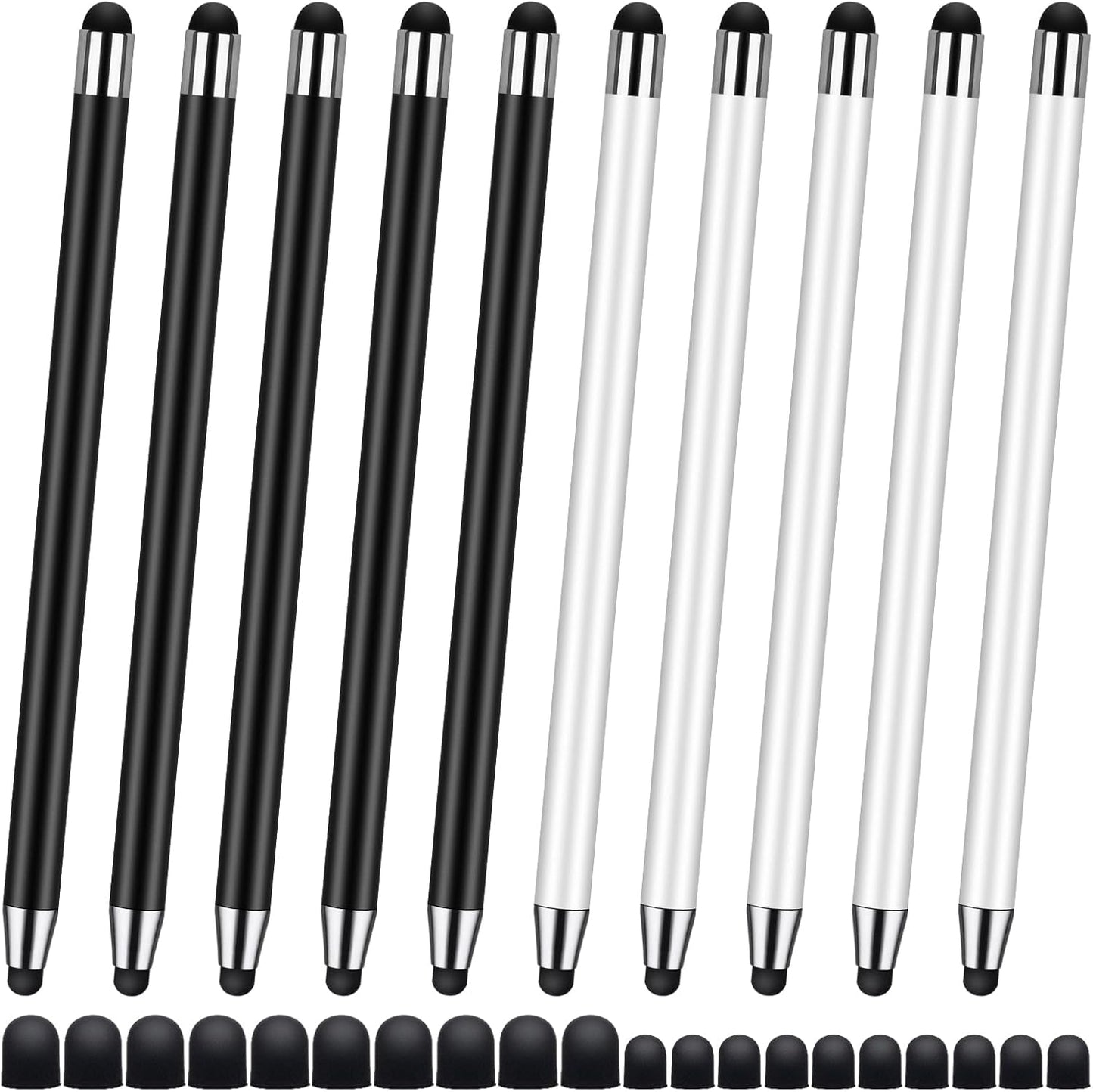 Stylus Pen [10 Pack] Universal Capacitive Touch Screen Pens for iPad/iPhone/Smartphones and Tablets,Compatible with All Capacitive Touch Screen(10 Black/White)