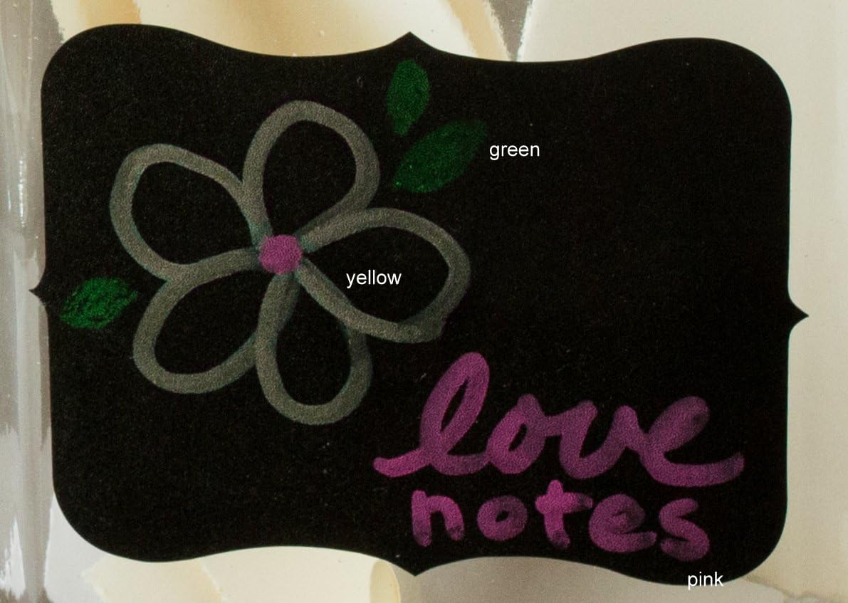 Yellow Wine Glass Marker, Chalk Ink Pen for Vinyl Stickers, Mirrors, Glass, Stainless Steel, Ceramic