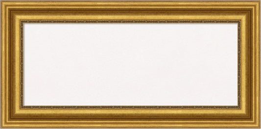 Amanti Art White Cork Board for Wall, 18x36 Vision Board with Gold Frame, Medium Corkboard Office Decor for Home Organization, Traditional Corkboard Pinboard to Display Items for Home Organization in