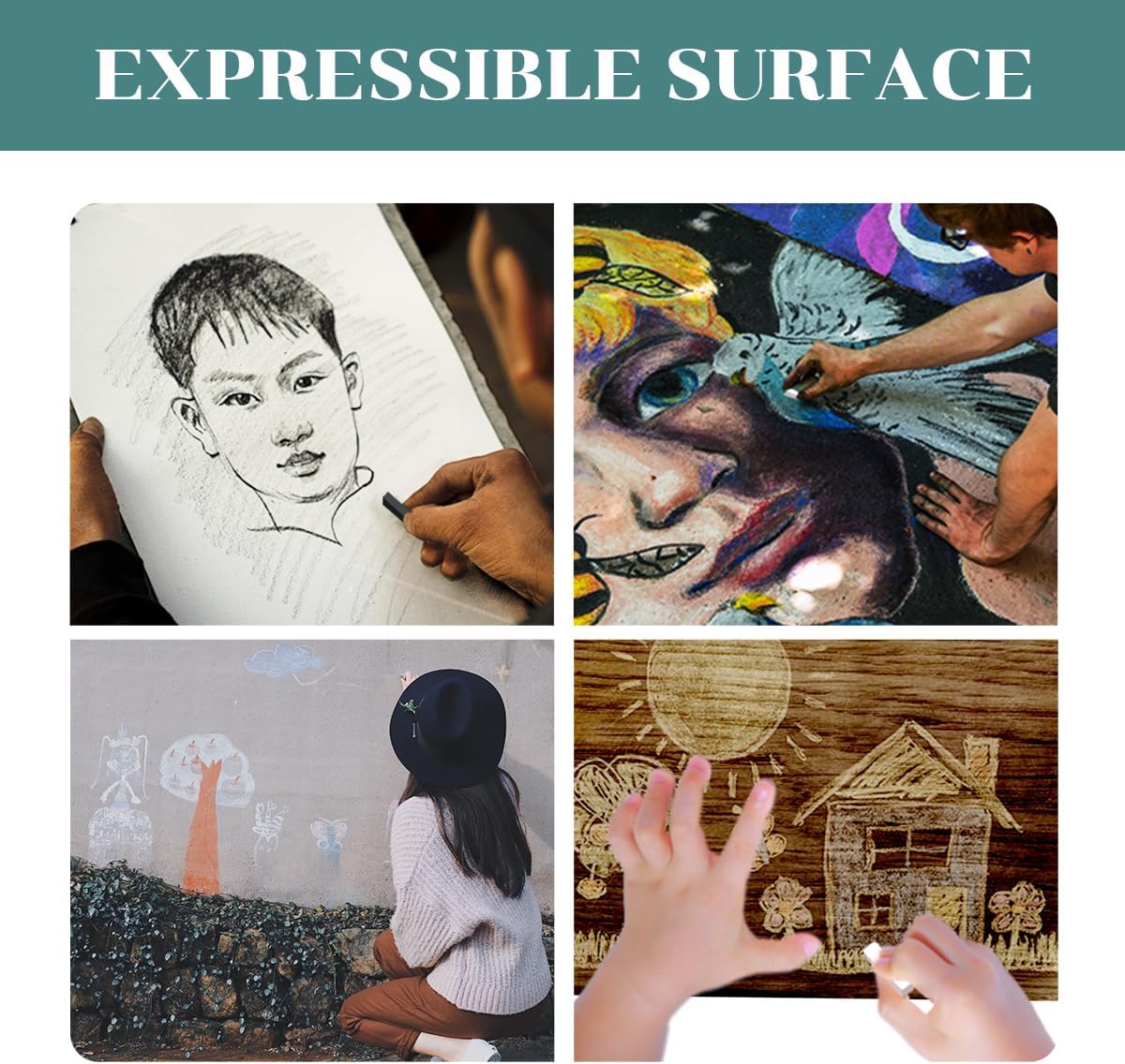 HA SHI Soft Chalk Pastels, 48 colors with additional 2pcs, Non Toxic Art Supplies, Drawing Media for Artist Stick Pastel for Professional, Kids, Beauty Nail Art, Pan Chalk Pastels