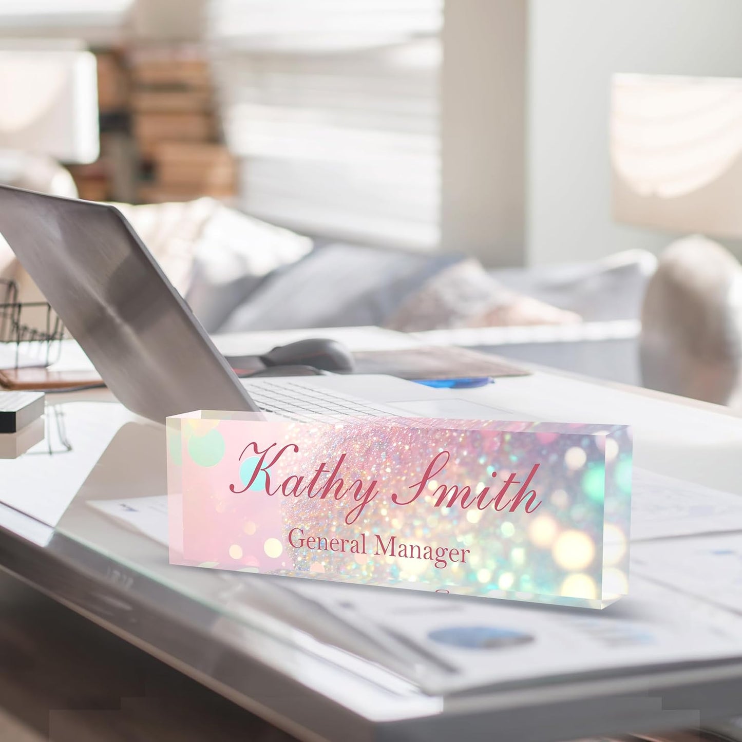 Custom Name Plate for Desk | Personalized Desk Name Plate | Personalized Boss Employee Appreciation Gifts | Acrylic Name Plate Office Desk Accessories