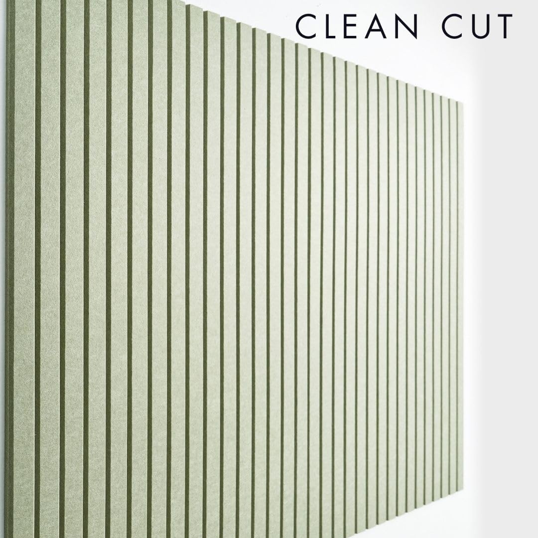 Large Cork Boards for Walls Black Felt Board Alternative - Slat Wall Paneling, Felt Bulletin Board Tiles for Office Decor, Push pin Board Office Wall Organizer -12-Pack (Sage)