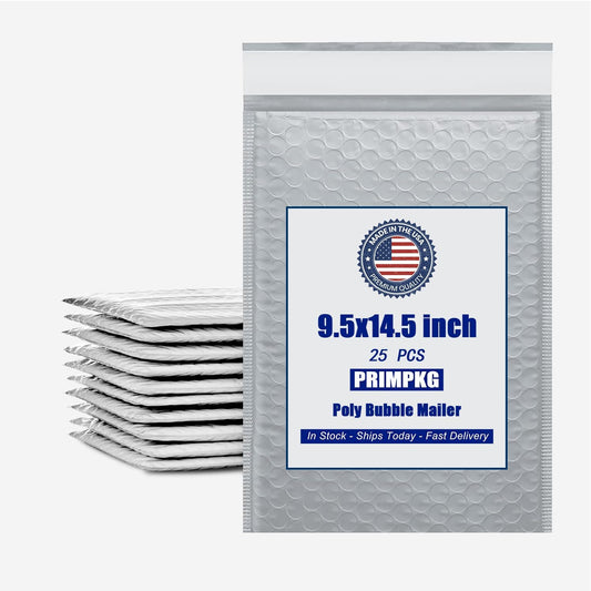 9.5in x 13.5in Bubble Mailer, Gray Poly Mailer, Padded Envelope, Shipping Envelope, Waterproof, Self-Sealing, For Small Business, Shipping, Mailing, Boutique Packaging(25PCS)