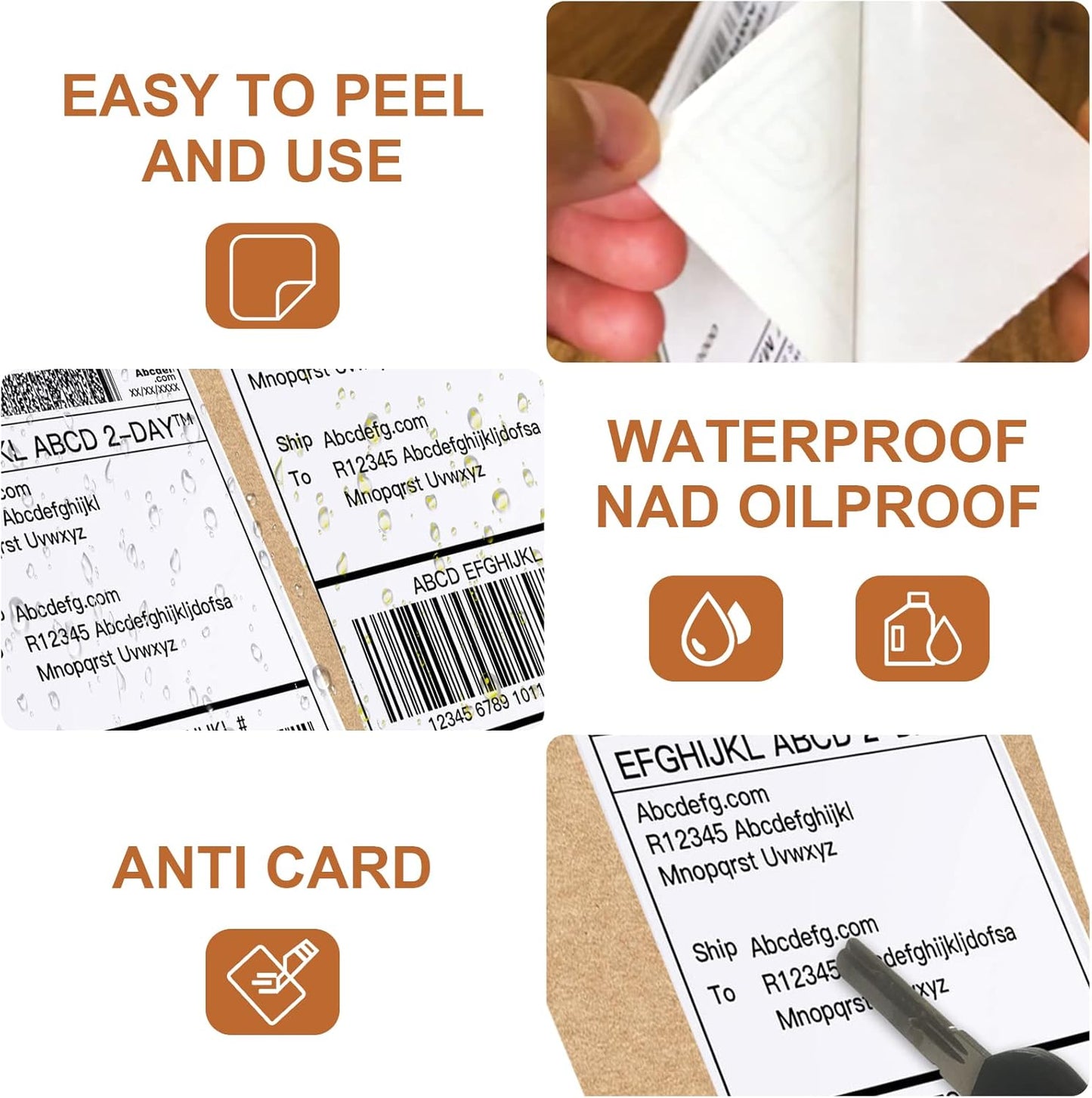 MFLABEL 6 Stacks Fanfold 4" x 6" Direct Thermal Labels White Perforated Shipping Label(2,000 Labels per Stack) (6 Stacks)