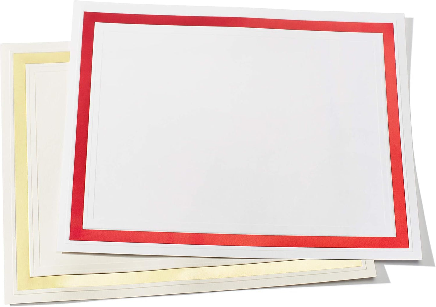 PaperDirect Pristine Specialty Certificates, 50 Sheets of 38lb White Paper, 8½" x 11", Red Bold Foil Border, Perfect for Awards, Students, Employees, Volunteers, Course Completion, Diplomas