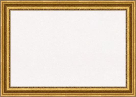 Amanti Art White Cork Board for Wall, 30x42 Vision Board with Gold Frame, Large Corkboard Office Decor for Home Organization, Traditional Corkboard Pinboard to display items for home organization