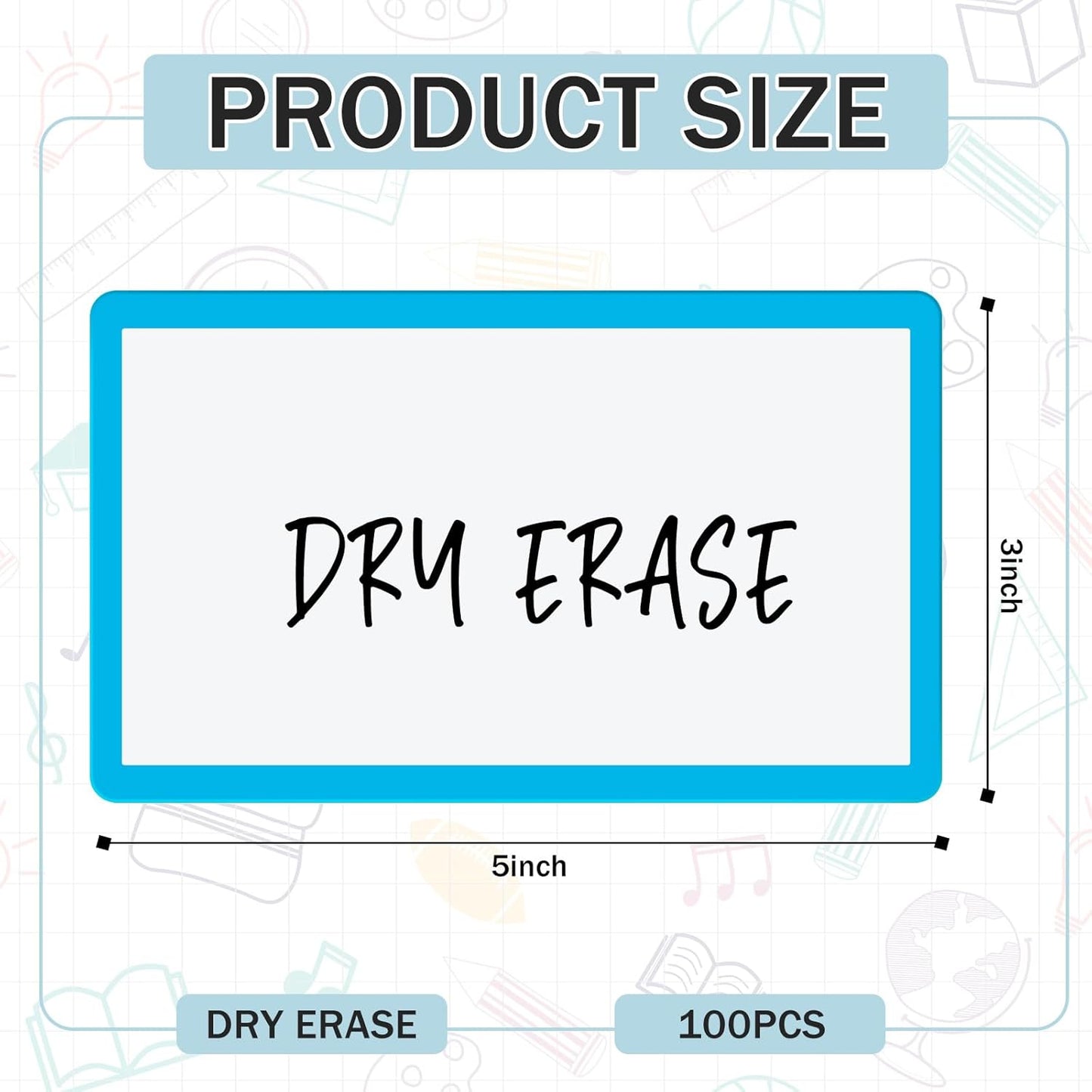 Harloon 100 Pcs Dry Erase Index Cards 3 x 5 Inch Laminated Reusable Dry Erase Note Cards Sheets for Office to Do List (Multicolored)