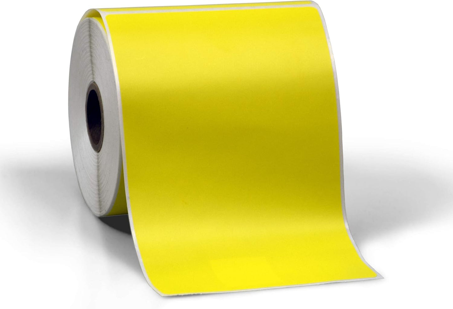 4" X 6" Direct Thermal Perforated Stickers Labels for Shipping Labels, Inventory, and Color Coding - Compatible with Zebra, Rollo, Godex and More (Yellow, 12 Rolls)