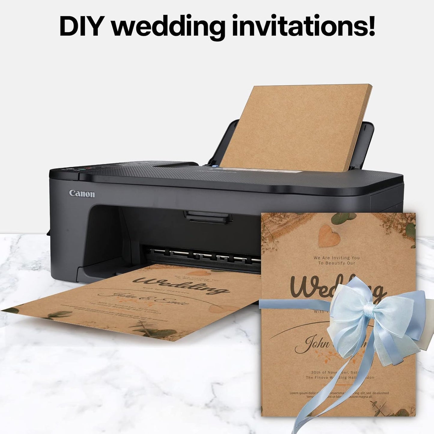 Brown Craft Cardstock 5x7 Blank Cards, Goefun 100 Pack 80lb Cover Card Stock for Invitations, Business, Greetings, DIY