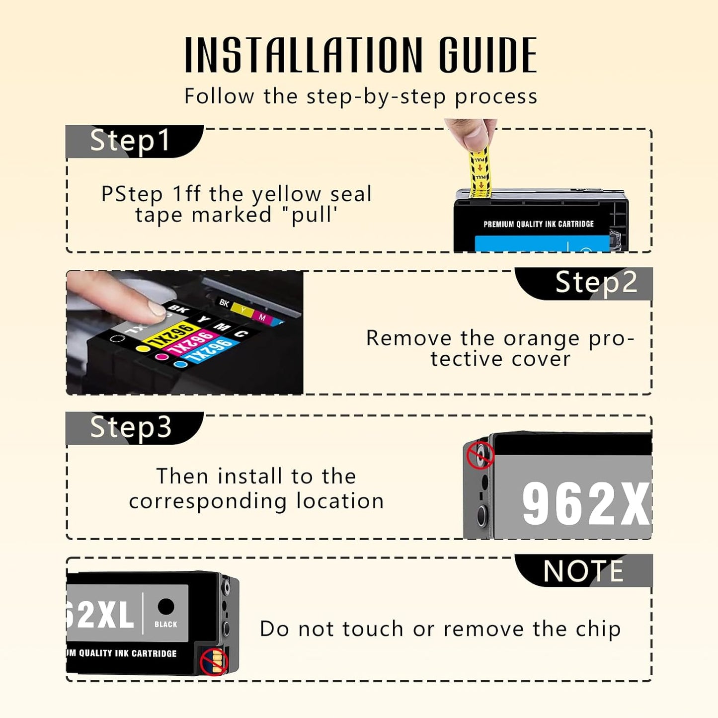 962XL Printer Ink Cartridges Combo Pack 962XL 962 HP962XL HP962XL/962 Compatible for HP 962XL for HP Combo Pack for Officejet Pro 9015e | 9015 9025e | 9025 9020e | 9020 9018e | 9018 9010e | 9010