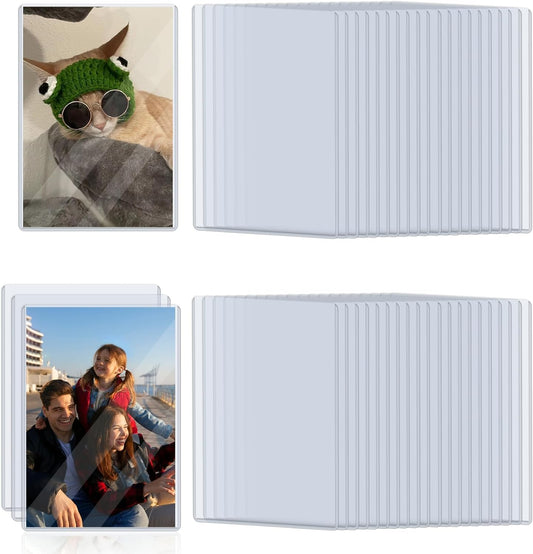 5" x 7" Photo Postcard Protectors, Rigid Hard Print Protectors, Clear Waterproof Protectors, Paper Sleeves Photo Plastic Sleeves Document Holder, Memories and Collectibles Storage (50 Pack)