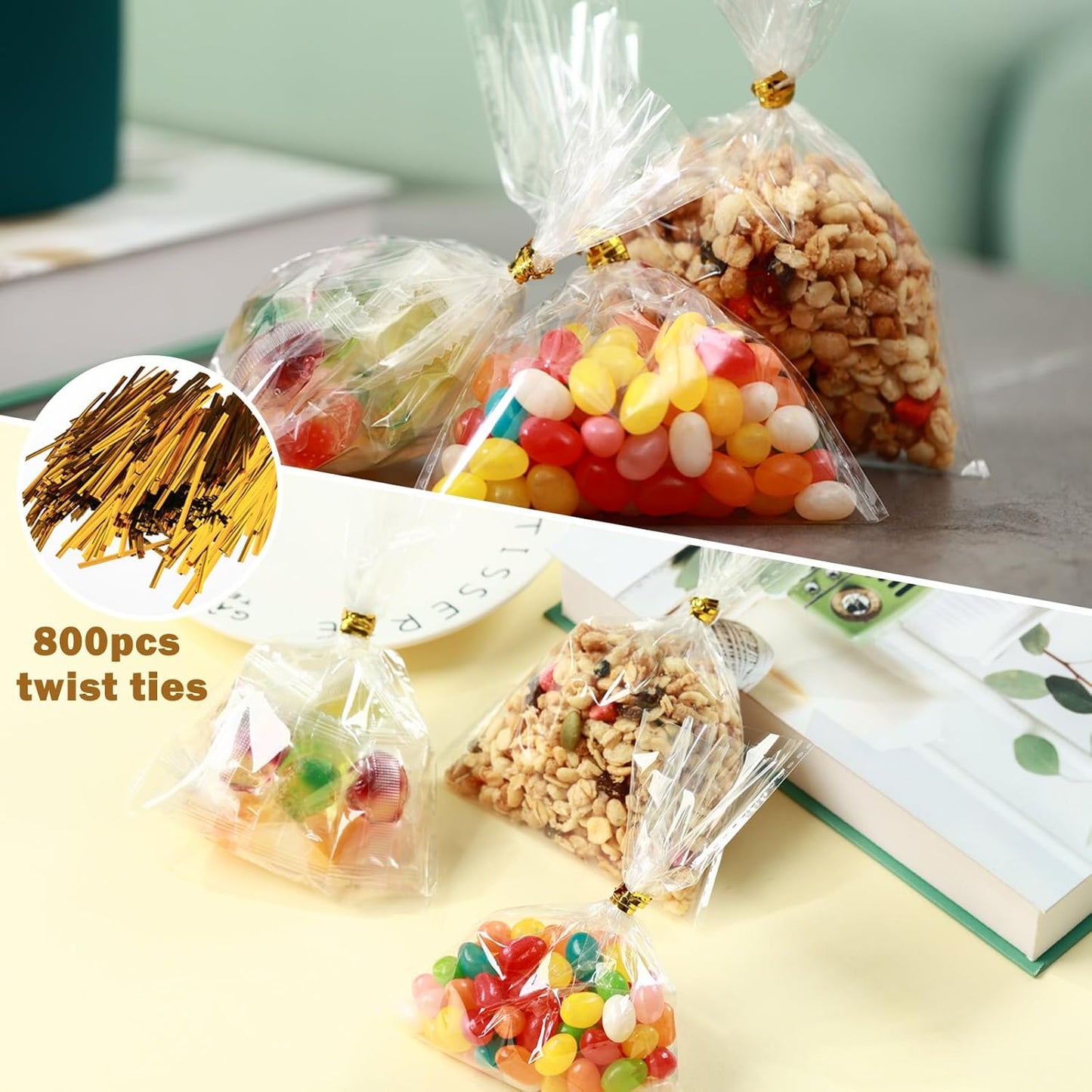 10" x 13" Large Clear Resealable Cellophane Bags 500 pcs Self-sealing Clear Plastic Cello Bags for Packaging Products Self-adhesive for Clothes, T-shirts, Pants and Gifts, 500 ct in Bulk