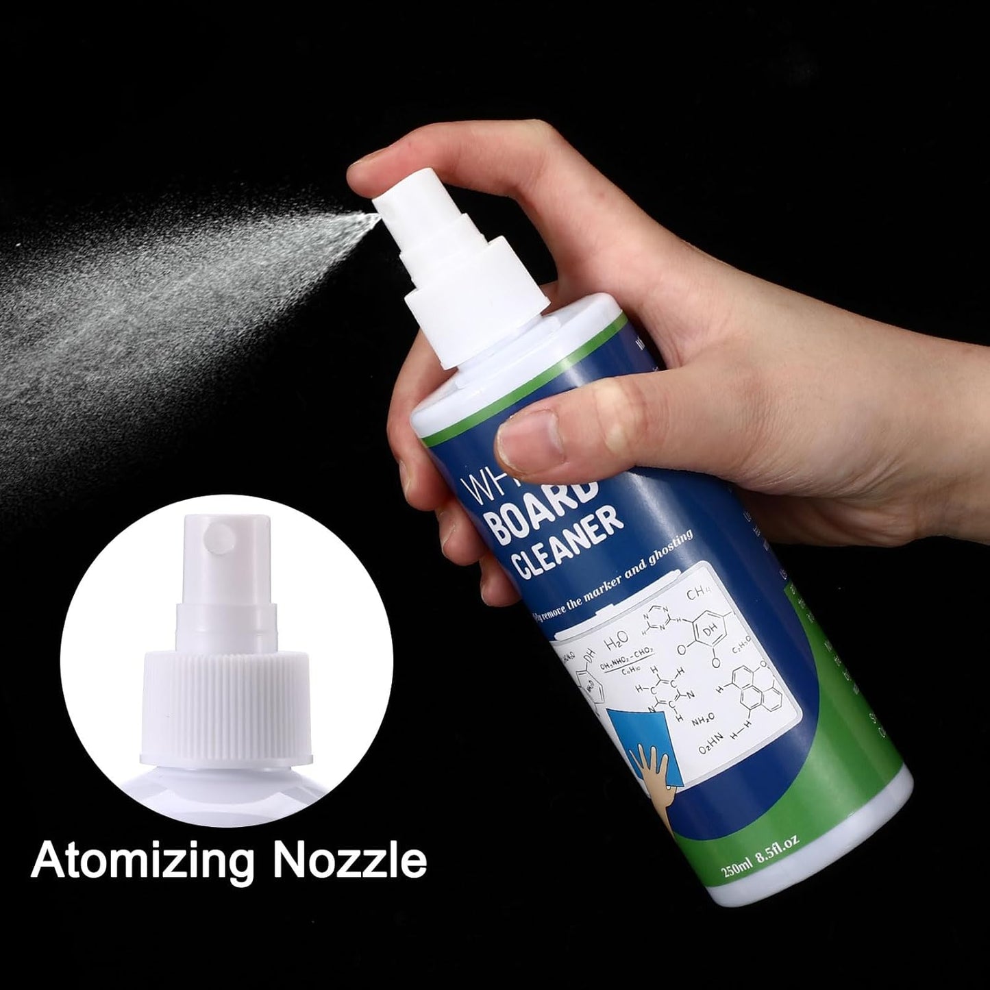 6 Pack Whiteboard Cleaner Spray 8.5oz Dry Erase Board Cleaner with 4 Cloths Non Toxic Dry Erase Cleaner Removes Stubborn Marks from Whiteboards