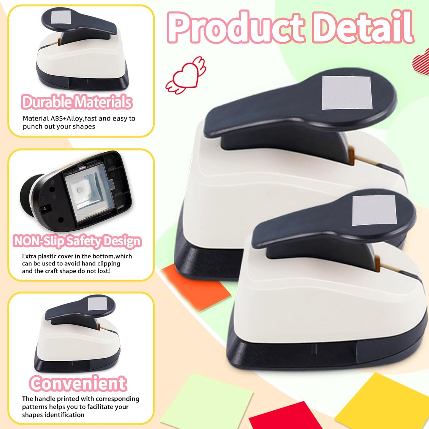 Square Hole Puncher Square Paper Punch Shape Punches for Paper Crafts