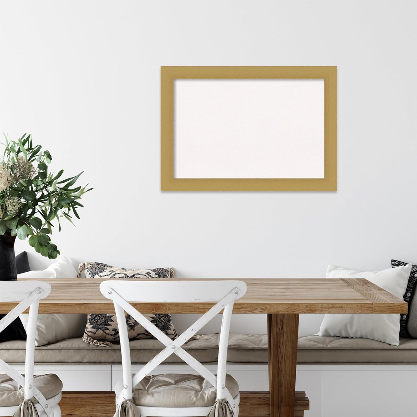 Amanti Art White Cork Board for Wall, 20x28 Vision Board with Gold Frame, Medium Corkboard Office Decor for Home Organization, Casual Corkboard Pinboard to display items for home organization