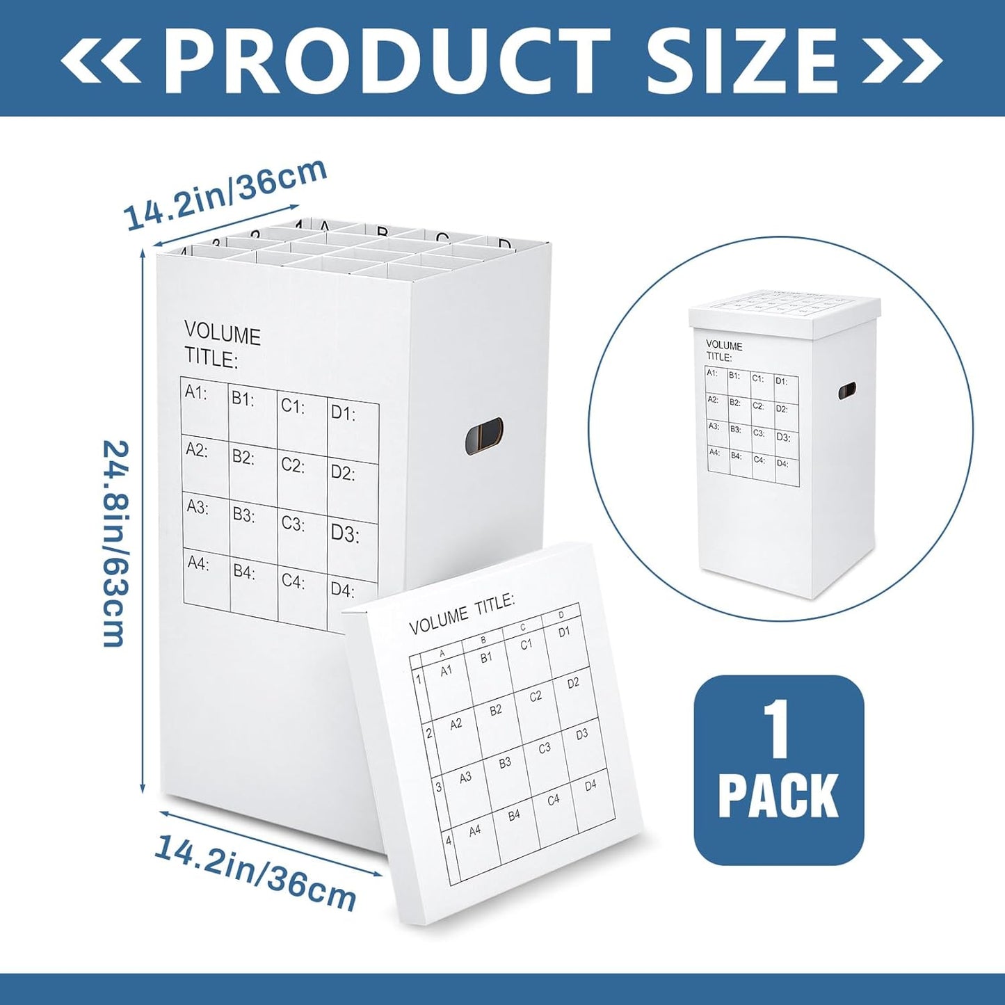 PerKoop 1 Pack Blueprint Holder Storage Organizer for Storing Poster Anchor Charts 16 Slots 25 x 14.2 x 14.2 Inch Blueprint Roll File Holder for Architectural Map School Office Home Items