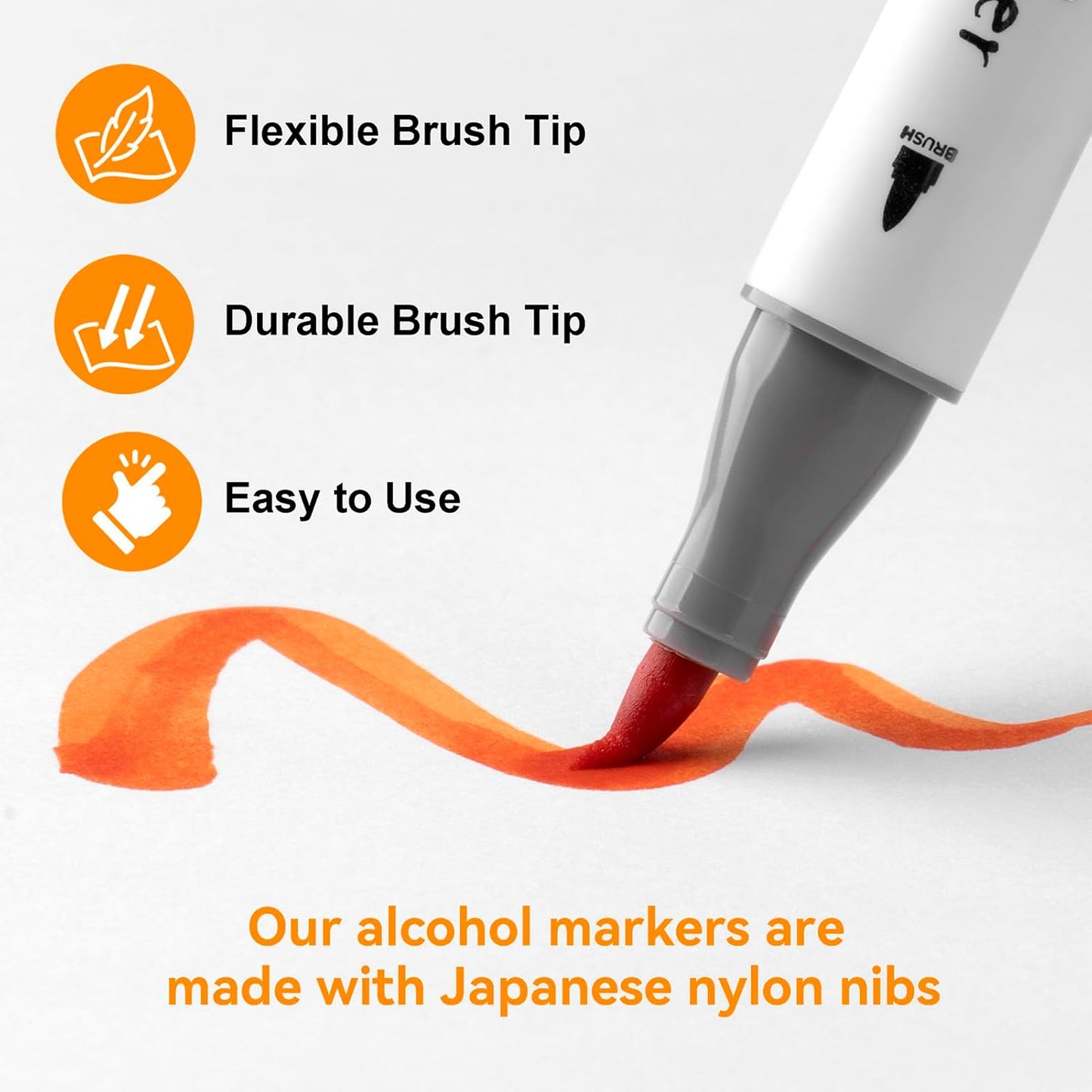 SFAIH Alcohol Markers Brush Tip & Chisel Tip - 72 Colors Double Tipped Art Markers for Adult Coloring Books Illustration, Gifts for Artist Adult - Refillable Alcohol-based Ink