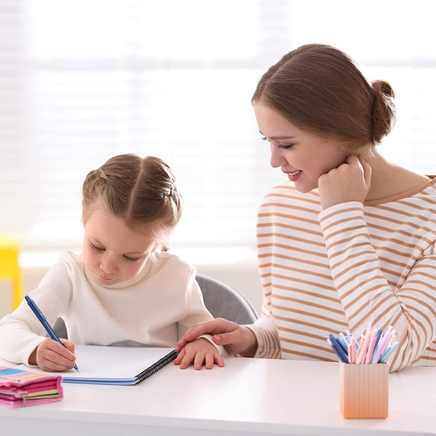 Sabary 60 Pcs Mechanical Pencil Bulk 0.5 mm Pastel Mechanical Pencils with Eraser Morandi Color Pens for Writing Drawing Home Office School