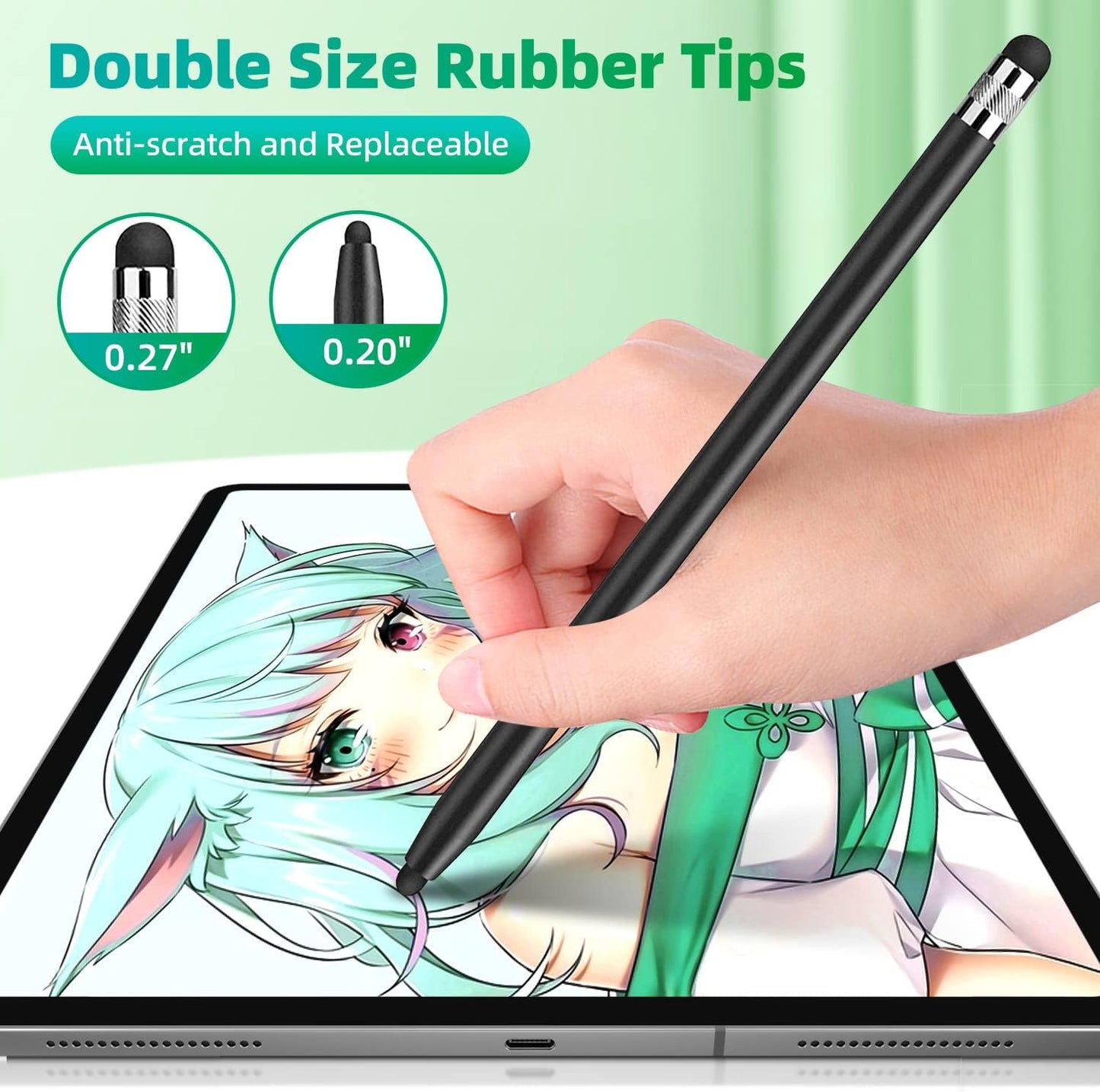 Stylus Pens for Touch Screens, 5 Pack Stylus Pen for iPad iPhone Android Chromebook Tablets and More Capacitive Touchscreen Devices High Sensitivity & Precision No Scratches Rubber Tips Stylist