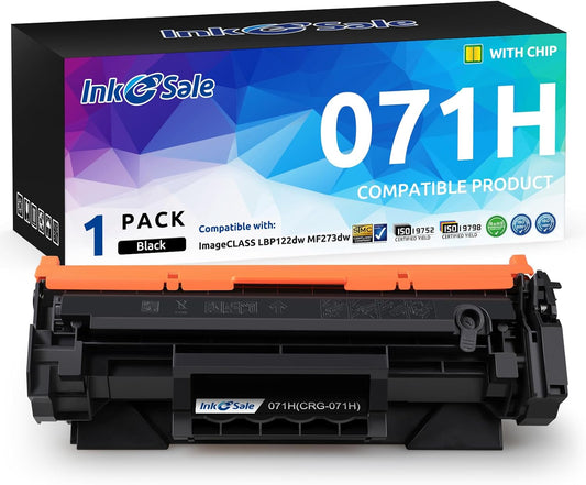 INK E-SALE 071H 071 High Capacity Toner Cartridge Replacement for Canon 071 071H Black Toner use for Canon imageCLASS LBP122dw MF273dw MF275dw MF272dw LBP120 MF270 Printer (Black,1-Pack)